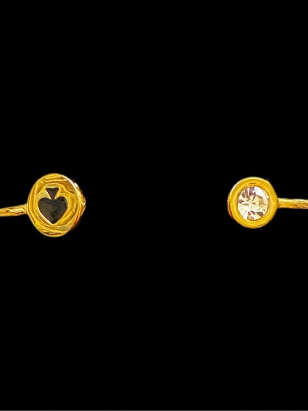Kate Spade New York Gold Tone enamel, & crystal hinged cuff bracelet